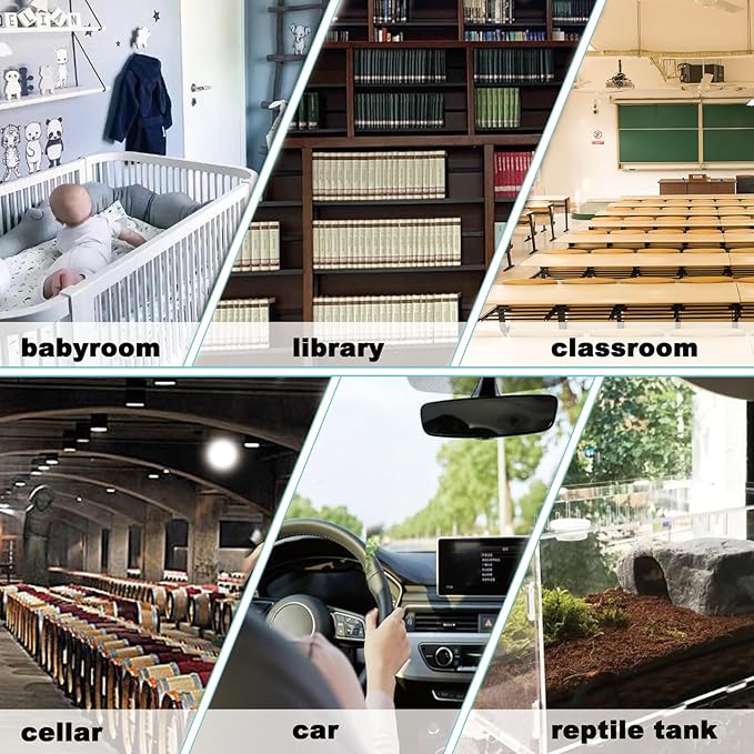 Mini Hygrometer Digital Thermometer Humidity Meter Hygrometer Thermometers Indoor/Outdoor Humidity Monitor Reptile Thermometer for Humidors Greenhouse Garden Cellar Fahrenheit(℉)/ Celsius(℃) 4 Pack