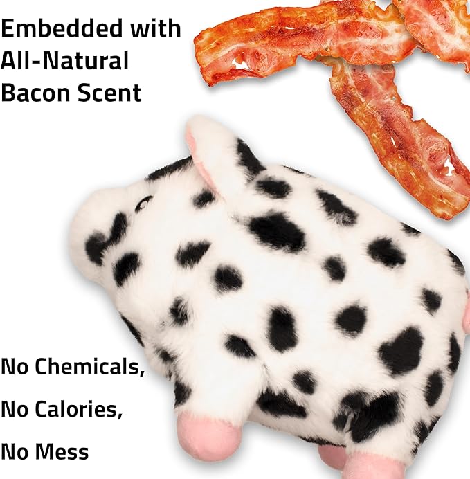 Playology Dog Toys | Plush Toy Pig Stuffed Animal for Dogs | Jumbo Pork Sausage Scented Toy - Easy to Clean and Made from Non Toxic Materials