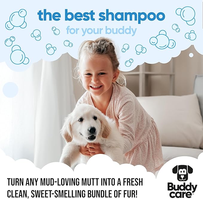 Bubblegum Dog Shampoo by Buddycare | Deep Cleansing Shampoo for Dogs | Bubblegum Scented | with Aloe Vera and Pro Vitamin B5 (33.8oz)