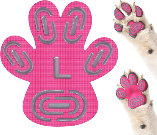 Non-Slip Dog Paw Protector Pads for Senior Dogs, Dog Paw Adhesive Pads on Hardwood Floor,Senior Pets Essentials with Strong Traction,Puppy Grippers,Pink,12 Sets 48 pc L