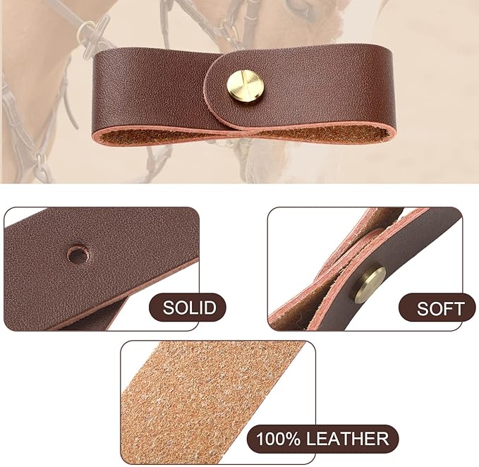 Chunful 6 Pcs Halter Breakaway Replacement Strap Breakaway Halter Replacement Straps Horse Leather