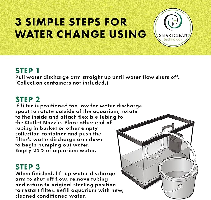 Zilla Aquatic Reptile Internal Filter with SmartClean Technology, for Turtles and Aquatic Reptiles, Medium