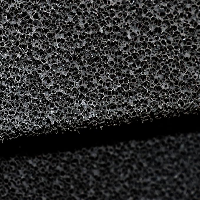 Cut to Fit Activated Carbon Filter Sponge – 2-Size Options (9.8"x9.8"x0.4" 3PC/36"x12"x0.4" 1PC) for Aquarium Fish Tank Canister Filters, Chemical & Mechanical Filtration (1)