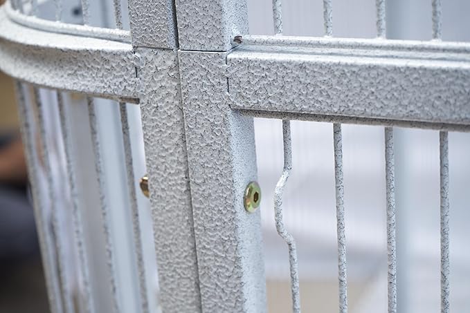 SENY Heavy Duty Large Walk-in Bird Aviary Cage, 79H x 86W x 62D inches, for Parrots, Macaws, Cockatoos, Reptiles, Dogs, Birds Flight Cage. (Silver White, Wire Size: 0.14")