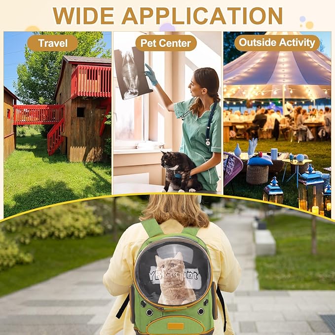 Pet Backpack Carrier, Portable and Ventilated, Oxford Cloth, Dog Cat Travel Bag with Transparent Cover 12.6", (Pink, 1 Pcs), Intended for Hiking/Camping/Traveling