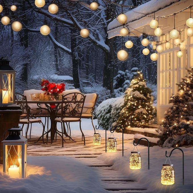 Adjustable Shepherds Hook for Outdoor Metal Rust Resistant Steel Shepard Hooks for Bird Stand Feeder Pole, Weddings Decor, Garden Plant Basket, Outside Hanging Solar Lights (2 Pcs,15inch)