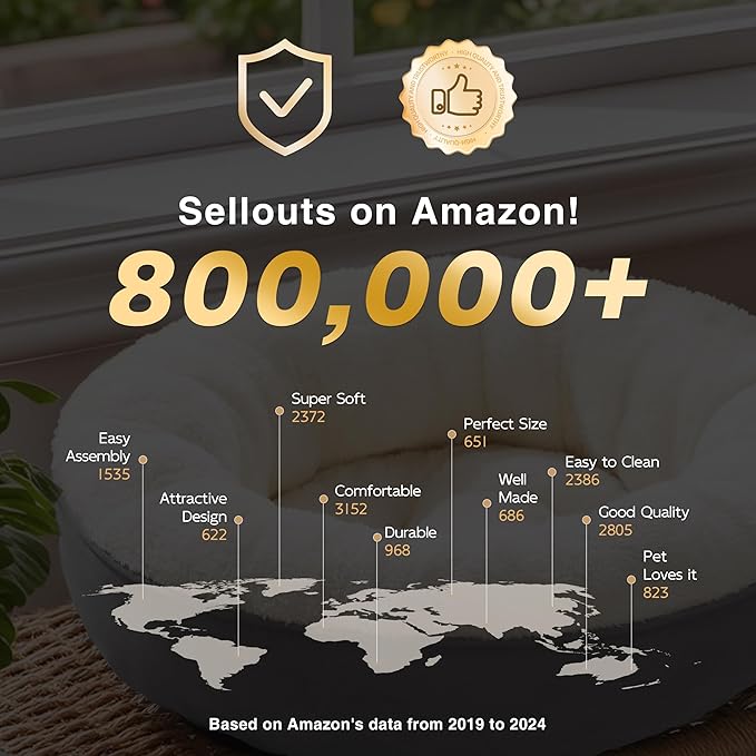 Love's cabin Round Donut Cat and Dog Cushion Bed, 25in Pet Bed for Small or Medium Dogs, Anti-Slip & Water-Resistant Bottom, Soft Durable Fabric Pet Beds, Washable Calming Cat & Dog Bed Pink