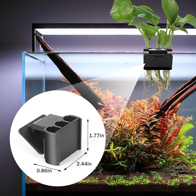 2Pcs 3 Holes Upgraded Aquatic Plant Cup Aquarium Plant Holder for Tank, Hanging Aquarium Plant Holder, Aquarium Aquatic Plant Cultivation, Aquarium Plant Decoration.
