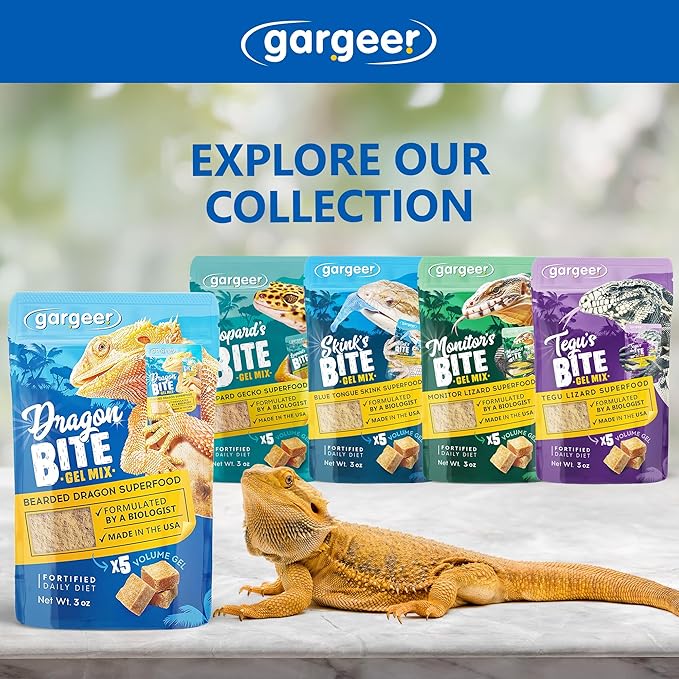 16oz Bearded Dragon Food. Complete Gel Diet for Both Juveniles and Adults. Proudly Made in The USA, Using Premium Ingredients, Fortified Gourmet Formula. Enjoy!