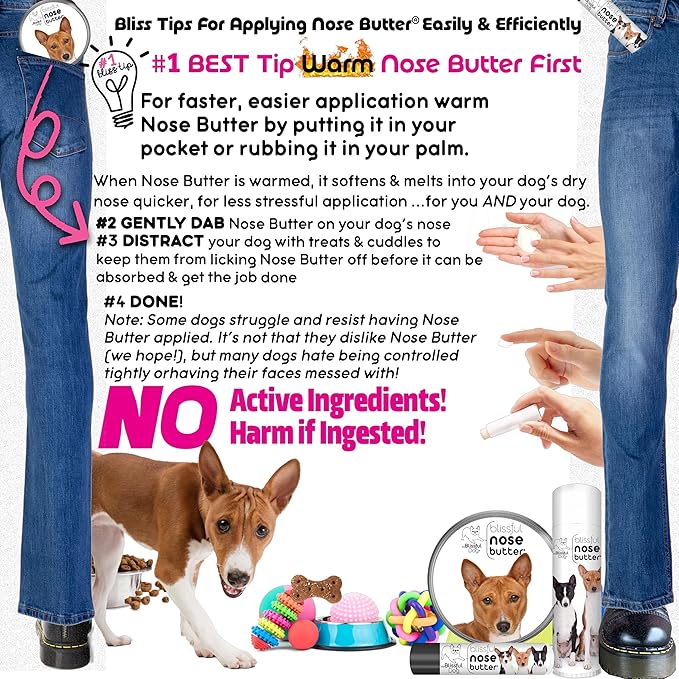 The Blissful Dog Basenji Unscented Nose Butter - Dog Nose Butter, 8 Ounce