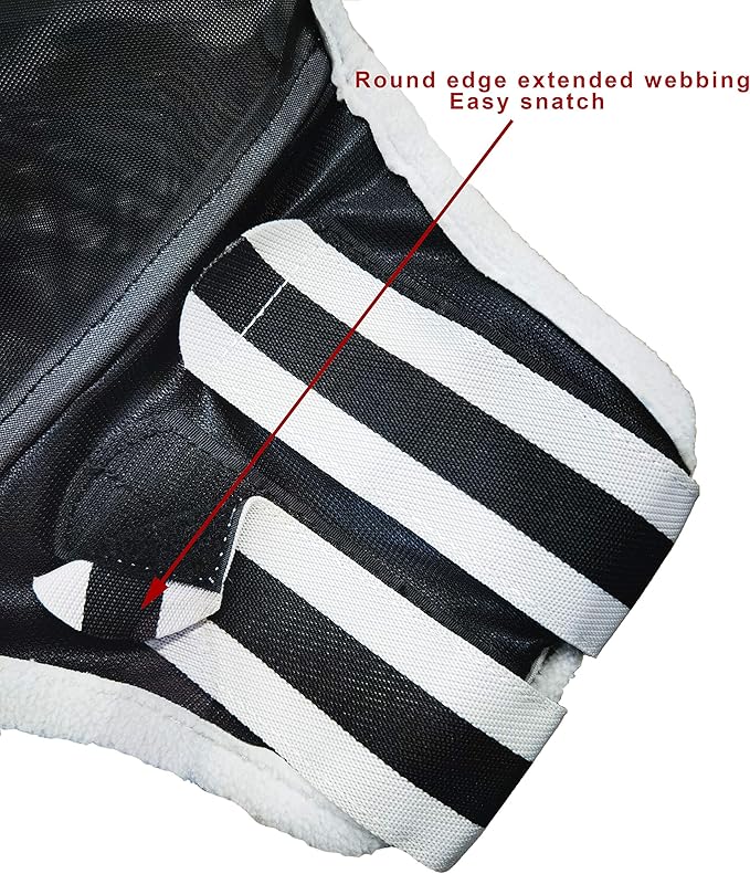 T TEKE Fine Mesh Horse Fly Mask w/Ears, UV Blocking 3D Eye Visor with Extra Fleece Cushioned Forehead, Protection from Insect Pests