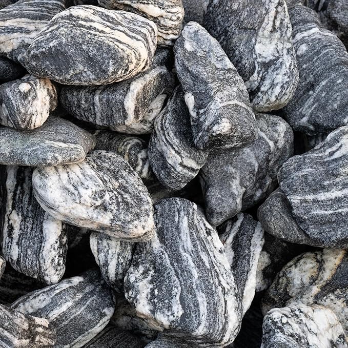 Natural Aquarium Rocks Silver Seiryu Rock Mountain Stone Fish Rocks for Aquariums and Terrariums Animal Feeding Box, Micro Landscape, Stone Landscape and Bonsai (5lb 2-5inch 4-5Pcs)