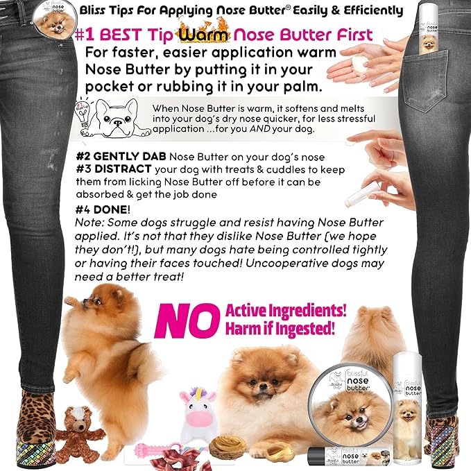 The Blissful Dog Pomeranian Unscented Nose Butter - Dog Nose Butter, 4 Ounce
