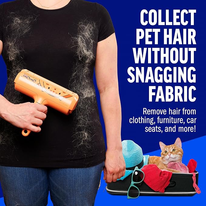 ChomChom Roller Pet Hair Remover - Reusable Cat and Dog Lint Rollers for Furniture, Couch, Car, and Clothes - Limited Cat Edition