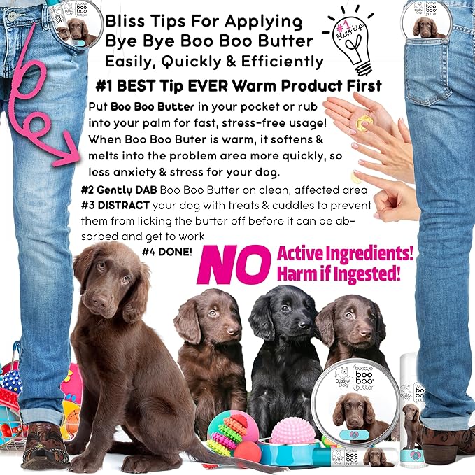 The Blissful Dog Flat-Coat Retriever Boo Boo Butter, 8-Ounce