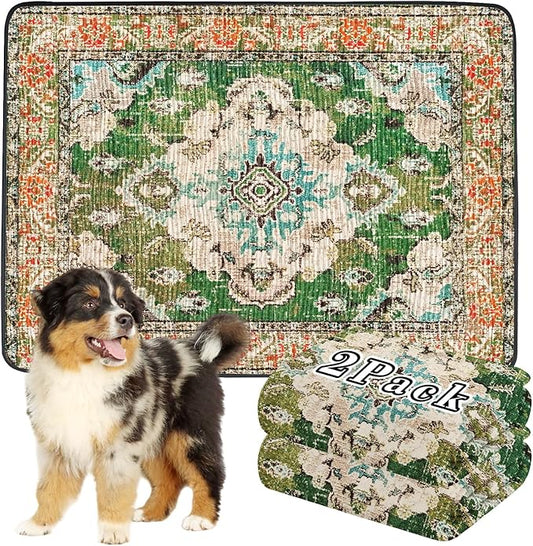 Thicken Washable Pee Pads for Dogs, 2 Pack Waterproof Reusable Pee Pads for Dogs,36"x48" Super Absorbent Leakproof Dog Pads, Non-Slip Potty Pads for Floor, Crate, Couch, Whelping Pads Pet Supplies