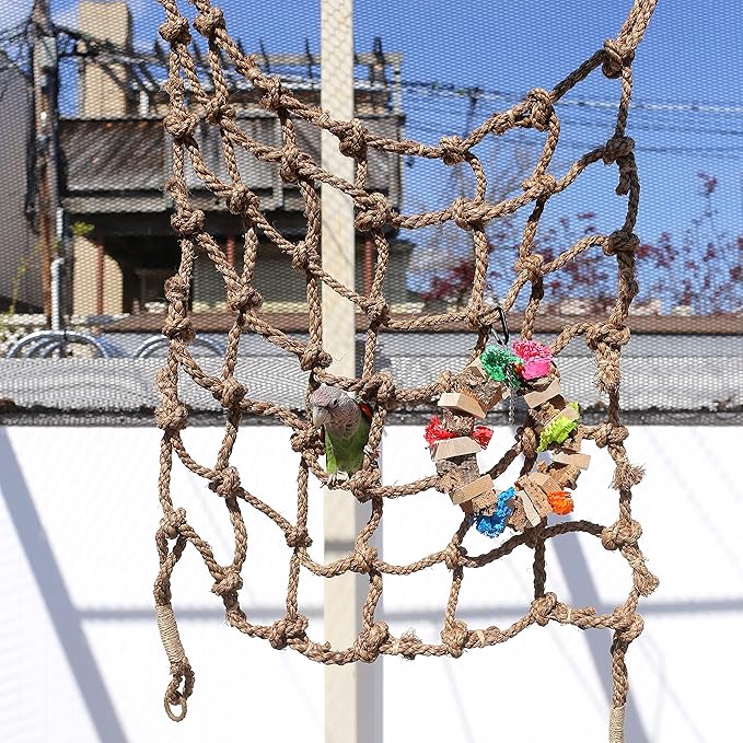 Parrot Climbing Rope Net (Choose Size) (Medium 3x3ft)