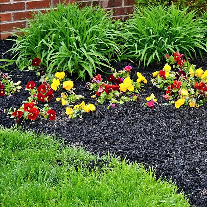 Premium Black Wood Mulch for Landscaping, Gardens, Lawns, Potting Media, and Potted Plants (1.3 CF - 37 L - 39 QTS)