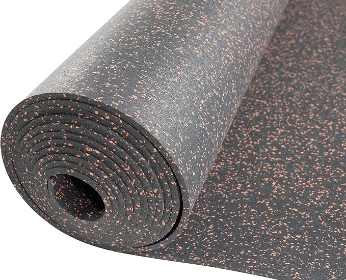 Playsafer Genaflex Rubber Gym Floor Mat - Heavy Duty Commercial Protective Gym Flooring Roll, 8mm Thick (4' X 20', 10% Red)