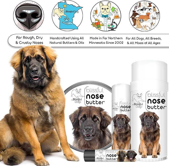 The Blissful Dog Leonberger Unscented Nose Butter - Dog Nose Butter, 0.50 Ounce