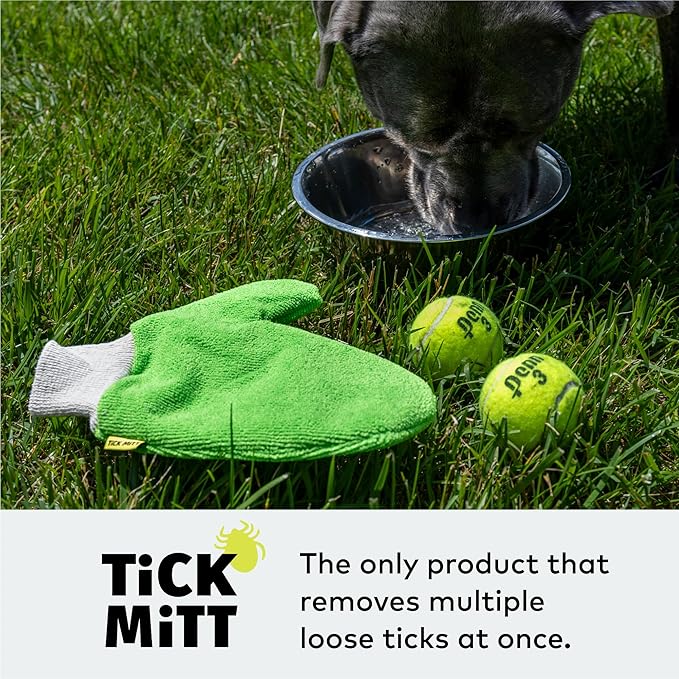 Green Tick Removal Glove: Gently Remove Ticks from Humans & Pets - Chemical-Free, Durable, Portable, Easy to Use Tick Management Tool for Outdoor Adventures & Everyday Use