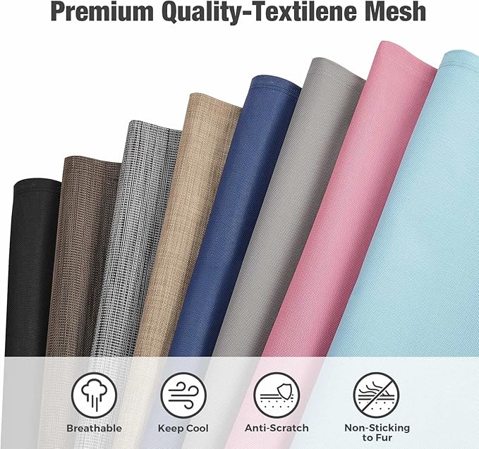 Veehoo Chew Proof Elevated Dog Bed - Cooling Raised Pet Cot - Silver Aluminum Frame and Durable Teslin Mesh Fabric, Unique Designed No-Slip Feet for Indoor or Outdoor Use, Brown, XX-Large, CWC2003