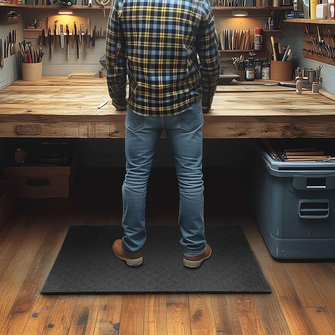 Mohawk Home Heavy Duty Rubber Stall Mat - Gym Floor- Under Dog Crate - All Purpose Utility 2'x3' - 1/2" Thick