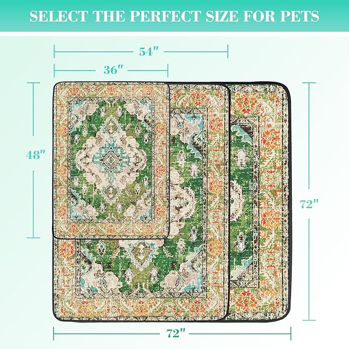 Thicken Washable Pee Pads for Dogs, Waterproof Reusable Pee Pads for Dogs,54"x72" Super Absorbent Leakproof Dog Pads, Non-Slip Potty Pads for Floor, Crate, Couch, Whelping Pads Pet Supplies