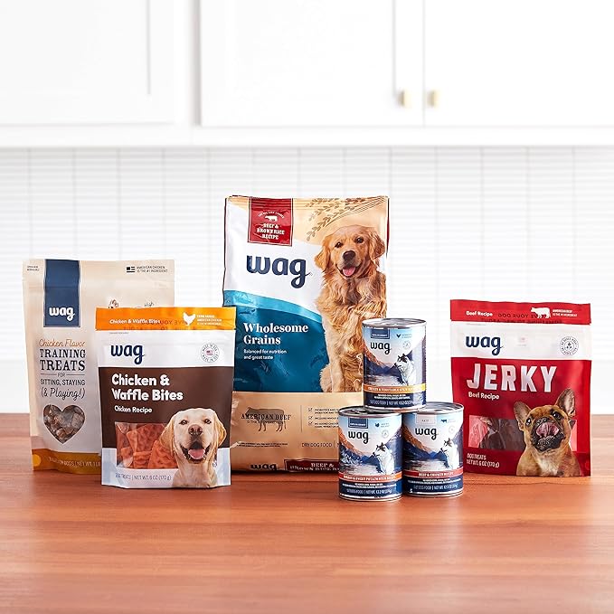 Amazon Brand - Wag Dental Dog Treats to Help Clean Teeth & Freshen Breath - Tiny, Unflavored, 2.25 pounds, 130 Count (Pack of 2)