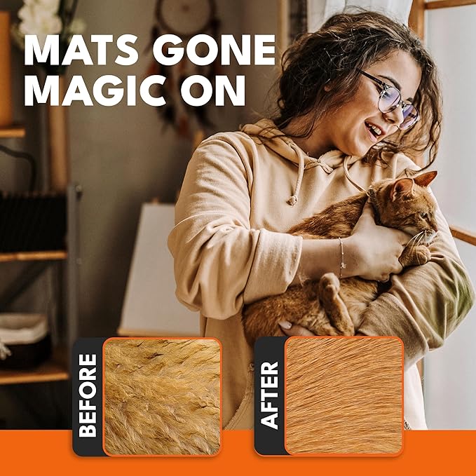 Cat Steam Brush for Shedding – 3-in-1 Grooming Tool with Mist Spray, Anti-Static, USB Rechargeable – One-Click Clean Brush for Cats and Dogs of All Fur Types