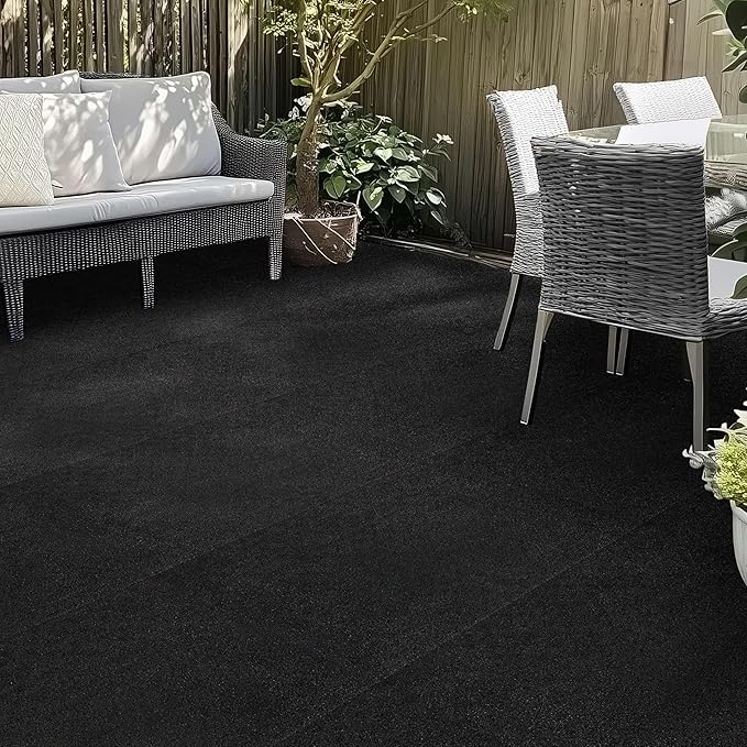 Mohawk Home Heavy Duty Rubber Stall Mat - Gym Floor- Under Dog Crate - All Purpose Utility 2'x3' - 1/2" Thick(Pack of 3)