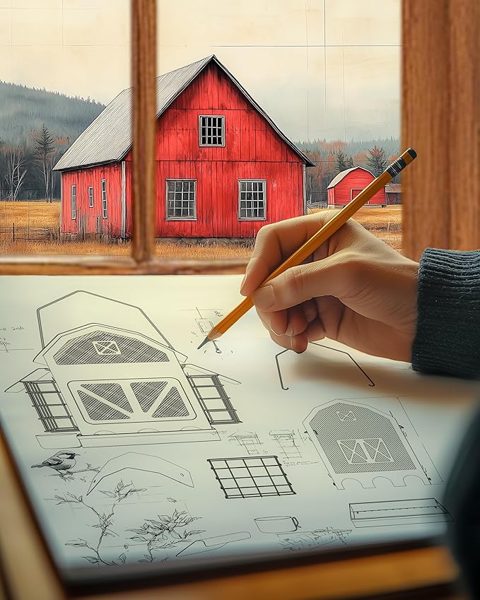 Bird Feeders for Outdoors Hanging, 5LBS Large Bird Feeder with 2 Suet Cage, Red Barn Metal Birds Feeder for Outside, Weather Resistant Cardinal Feeders, ldeal Birds Watching Gifts (Green)