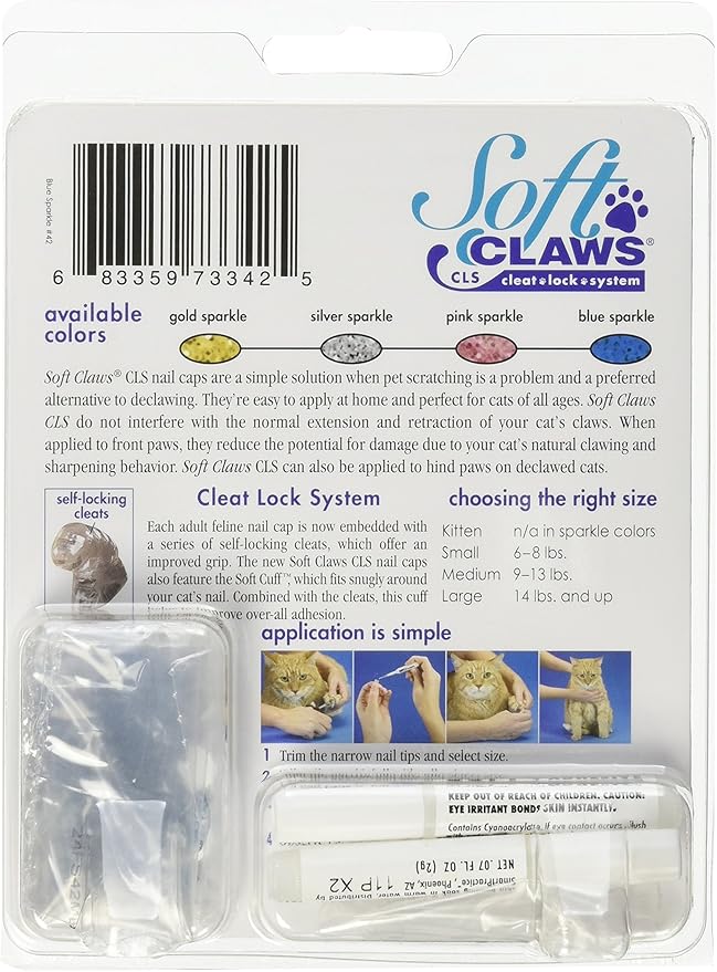 Feline Soft Claw Nail Caps M Blu Sprk