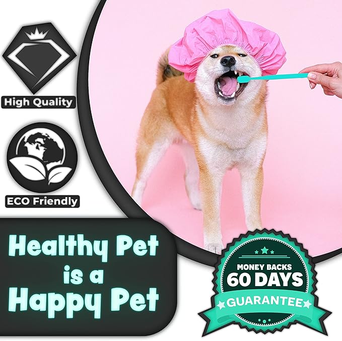 H&H Pets Toothbrush for Small Dogs & Cats - Soft and Extra Small Toothbrush Designed for Cats, Puppies, and XS Breed Dogs Like Teacups, Chihuahuas, Yorkshire, and Poodle, 8 Count Pack