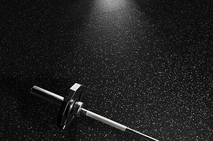 Playsafer Genaflex Rubber Gym Floor Mat, Heavy Duty Commercial Protective Gym Flooring Roll - 8mm Thick (10% Grey, 4' X 4')