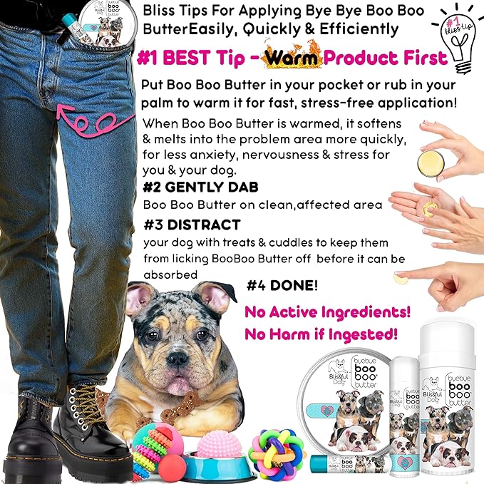 The Blissful Dog 8 oz TIN Olde ENGLISHE Bulldogge Booboo Butter