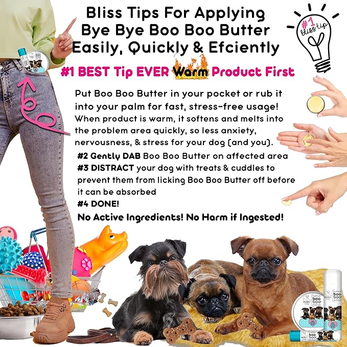 The Blissful Dog Brussels Griffon Boo Boo Butter, 0.50-Ounce