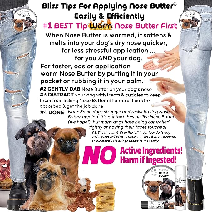 The Blissful Dog Brussels Griffon Unscented Nose Butter, 16oz