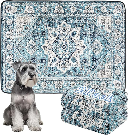 Thicken Washable Pee Pads for Dogs, 2 Pack Waterproof Reusable Pee Pads for Dogs,36"x48" Super Absorbent Leakproof Dog Pads, Non-Slip Potty Pads for Floor, Crate, Couch, Whelping Pads Pet Supplies