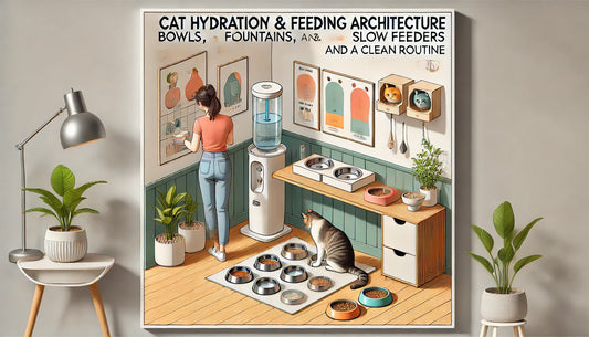 Cat Hydration & Feeding Architecture: Bowls, Fountains, Slow Feeders, and a Clean Routine