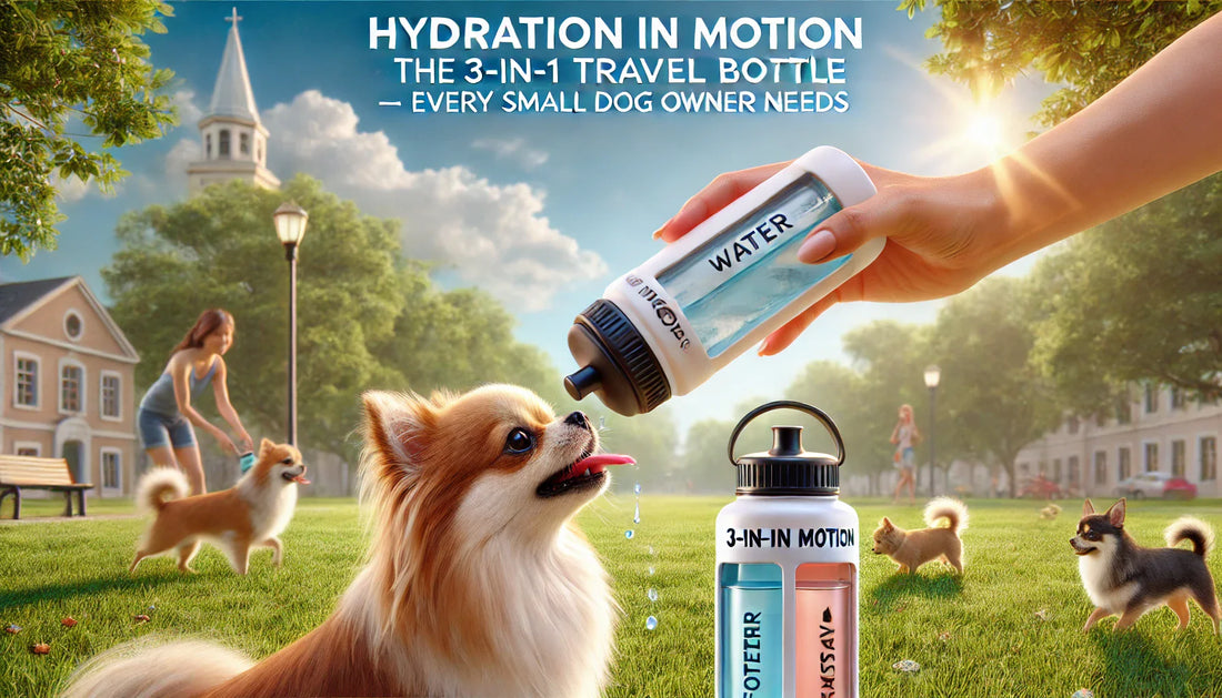 Hydration in Motion — The 3-in-1 Travel Bottle Every Small Dog Owner Needs