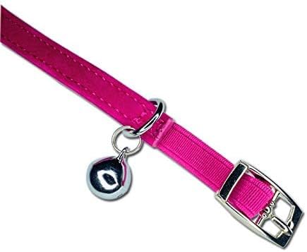 CHUKCHI Heart Bling Cat Collar with Safety Belt and Bell 8-11 Inches
