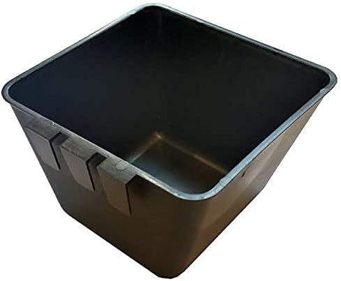 Cage Cups Square 1.2 Quart / 38 fl oz Water Dish for Poultry, Dogs, Cats, Hanging Feed & Water Cage Cups (4, Black)