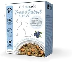 Side by Side Variety Stew - Warming/Cooling/Neutral Wet Dog Food & Dog Food Topper for All Breeds - Made with Nutrients & Whole Raw Ingredients - No Artificial Additives or Fillers (12.5 oz, 3-Pack)