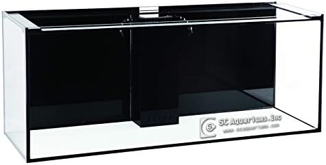 150 Gallon Starfire Glass Aquarium 60x24x24 12mm Eurobraced with Built-in Overflow Box