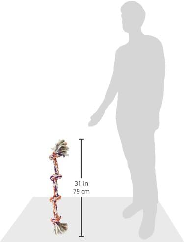 Mammoth Flossy Chews Color Rope Tug – Premium Cotton-Poly Tug Toy for Dogs – Interactive Dog Rope Toy – Tug Dog Chew Toy