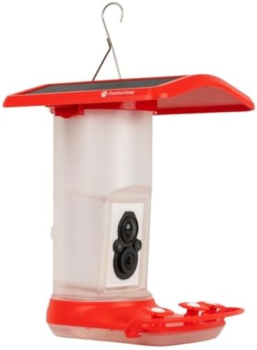 Smart Hummingbird Feeder: AI Bird ID, Wi-Fi and Solar Power, Stunning HD Images and Videos are Sent Directly to Your Phone, Easy to Clean and Hang - Best Smart Hummingbird Feeder