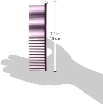 Resco Professional Anti-Static Best Dog, Cat, Pet Grooming Comb, Medium/Coarse Tooth Spacing, 1.5-Inch Pins, Candy Red