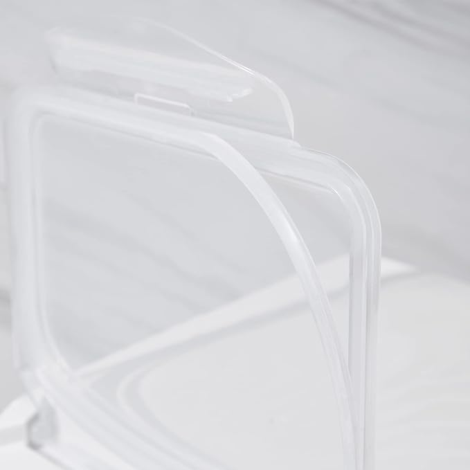 HANAMYA 10 Liter / 20 lbs Rice Storage Container with Measuring Cup, BPA free, For Rice | Grain | Pet Food | Flour, 1 count, Clear