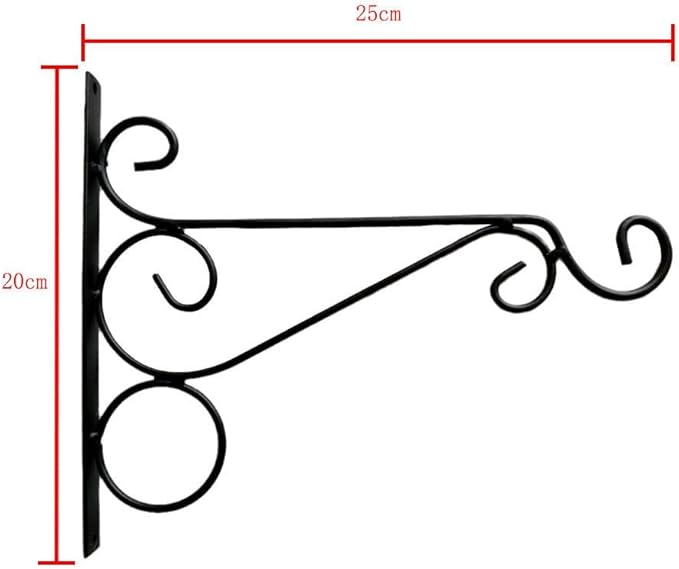 Wall Hook Hanging Plant Bracket Metal Hooks Iron Wall Hooks for Garden Bird Feeders,Wind Chimes, Plant Baskets,Lanterns 2 Pcs or 4pcs (Small, Count, 4)